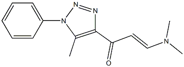 3-(dimethylamino)-1-(5-methyl-1-phenyl-1H-1,2,3-triazol-4-yl)prop-2-en-1-one Struktur