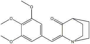 2-(3,4,5-trimethoxybenzylidene)quinuclidin-3-one Struktur