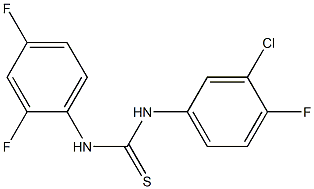 N-(3-chloro-4-fluorophenyl)-N'-(2,4-difluorophenyl)thiourea Struktur