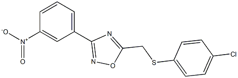 5-{[(4-chlorophenyl)thio]methyl}-3-(3-nitrophenyl)-1,2,4-oxadiazole Struktur