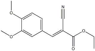 ethyl 2-cyano-3-(3,4-dimethoxyphenyl)acrylate Struktur