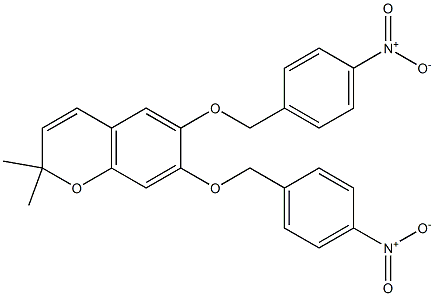 2,2-dimethyl-6,7-di[(4-nitrobenzyl)oxy]-2H-chromene Struktur