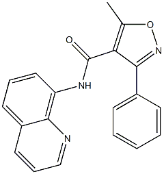 5-methyl-3-phenyl-N-(8-quinolinyl)-4-isoxazolecarboxamide Struktur