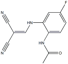 N1-{2-[(2,2-dicyanovinyl)amino]-4-fluorophenyl}acetamide Struktur