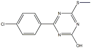 4-(4-chlorophenyl)-6-(methylthio)-1,3,5-triazin-2-ol Struktur