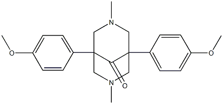 1,5-bis(4-methoxyphenyl)-3,7-dimethyl-3,7-diazabicyclo[3.3.1]nonan-9-one Struktur