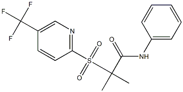 N1-phenyl-2-methyl-2-{[5-(trifluoromethyl)-2-pyridyl]sulfonyl}propanamide Struktur