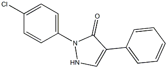 2-(4-chlorophenyl)-4-phenyl-1,2-dihydro-3H-pyrazol-3-one Struktur