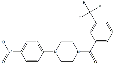 [4-(5-nitro-2-pyridyl)piperazino][3-(trifluoromethyl)phenyl]methanone Struktur