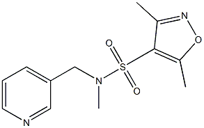 N,3,5-trimethyl-N-(3-pyridinylmethyl)-4-isoxazolesulfonamide Struktur