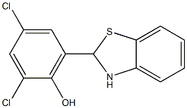 2,4-dichloro-6-(2,3-dihydro-1,3-benzothiazol-2-yl)phenol Struktur