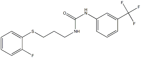 N-{3-[(2-fluorophenyl)thio]propyl}-N'-[3-(trifluoromethyl)phenyl]urea Struktur