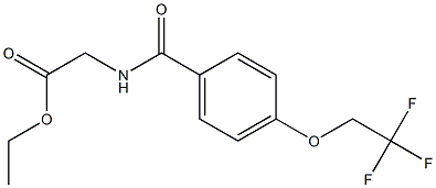 ethyl 2-{[4-(2,2,2-trifluoroethoxy)benzoyl]amino}acetate Struktur