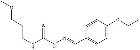 N1-(3-methoxypropyl)-2-(4-ethoxybenzylidene)hydrazine-1-carbothioamide Struktur