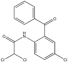 N1-(2-benzoyl-4-chlorophenyl)-2,2-dichloroacetamide Struktur