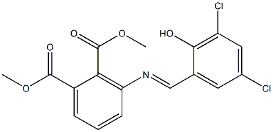 dimethyl 3-[(3,5-dichloro-2-hydroxybenzylidene)amino]phthalate Struktur