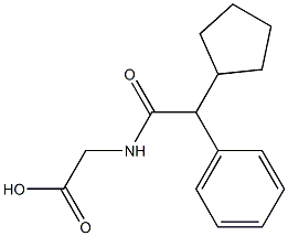 2-[(2-cyclopentyl-2-phenylacetyl)amino]acetic acid Struktur