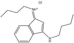 N-[3-(butylamino)-1H-inden-1-yliden]-1-butanaminium chloride Struktur