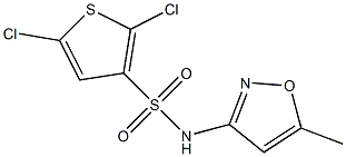 N3-(5-methylisoxazol-3-yl)-2,5-dichlorothiophene-3-sulfonamide Struktur