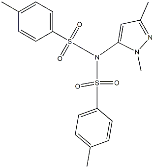 N-(1,3-dimethyl-1H-pyrazol-5-yl)-4-methyl-N-[(4-methylphenyl)sulfonyl]benzenesulfonamide Struktur