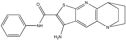 5-amino-N-phenyl-7-thia-1,9-diazatetracyclo[9.2.2.0~2,10~.0~4,8~]pentadeca-2(10),3,5,8-tetraene-6-carboxamide Struktur