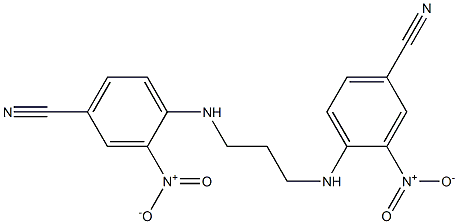 4-{[3-(4-cyano-2-nitroanilino)propyl]amino}-3-nitrobenzonitrile Struktur