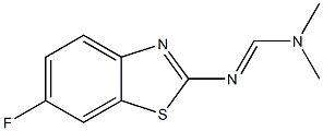 N'-(6-fluoro-1,3-benzothiazol-2-yl)-N,N-dimethyliminoformamide Struktur