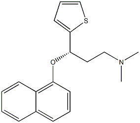 (S)-N,N-dimethyl-gamma-(1-naphthalenyloxy)-2-thiophenepropanamine Struktur