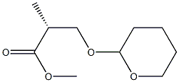 (2R)-methyl 2-methyl-3-(tetrahydro-2H-pyran-2-yloxy)propanoate Struktur