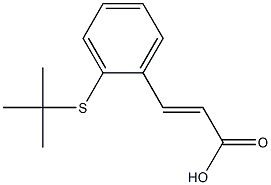 (E)-3-(2-(tert-butylthio)phenyl)acrylic acid Struktur