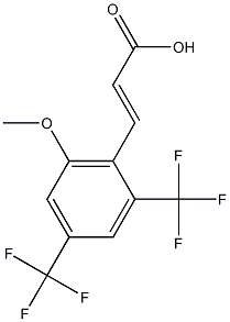 (E)-3-(2,4-bis(trifluoromethyl)-6-methoxyphenyl)acrylic acid Struktur