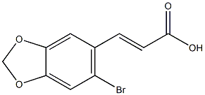 (E)-3-(5-bromobenzo[d][1,3]dioxol-6-yl)acrylic acid Struktur