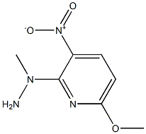 1-(6-methoxy-3-nitropyridin-2-yl)-1-methylhydrazine Struktur