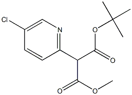 1-tert-butyl 3-methyl 2-(5-chloropyridin-2-yl)malonate Struktur