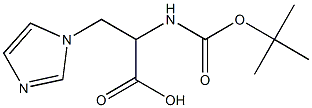 2-(tert-butoxycarbonylamino)-3-(1H-imidazol-1-yl)propanoic acid Struktur