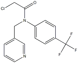 2-chloro-N-(4-(trifluoromethyl)phenyl)-N-((pyridin-3-yl)methyl)acetamide Struktur