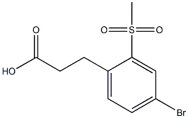 3-(4-bromo-2-(methylsulfonyl)phenyl)propanoic acid Struktur