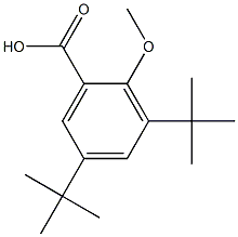 3,5-di-tert-butyl-2-methoxybenzoic acid Struktur