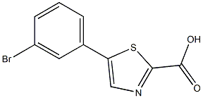 5-(3-bromophenyl)thiazole-2-carboxylic acid Struktur