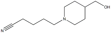 5-(4-(hydroxymethyl)piperidin-1-yl)pentanenitrile Struktur