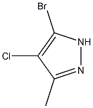 5-bromo-4-chloro-3-methyl-1H-pyrazole Struktur