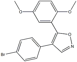 4-(4-bromophenyl)-5-(2,5-dimethoxyphenyl)isoxazole Struktur