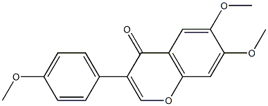 6,7-dimethoxy-3-(4-methoxyphenyl)-4H-chromen-4-one Struktur