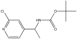 tert-butyl 1-(2-chloropyridin-4-yl)ethylcarbamate Struktur