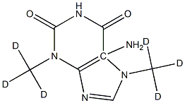 5-Amino-3,7-dimethyl-d6-xanthine Struktur