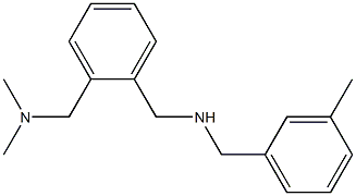 ({2-[(dimethylamino)methyl]phenyl}methyl)[(3-methylphenyl)methyl]amine Struktur