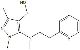 (1,3-dimethyl-5-{methyl[2-(pyridin-2-yl)ethyl]amino}-1H-pyrazol-4-yl)methanol Struktur