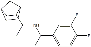 (1-{bicyclo[2.2.1]heptan-2-yl}ethyl)[1-(3,4-difluorophenyl)ethyl]amine Struktur