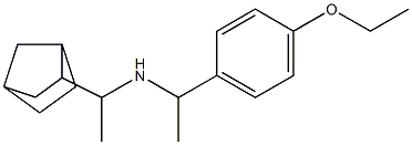 (1-{bicyclo[2.2.1]heptan-2-yl}ethyl)[1-(4-ethoxyphenyl)ethyl]amine Struktur