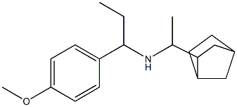 (1-{bicyclo[2.2.1]heptan-2-yl}ethyl)[1-(4-methoxyphenyl)propyl]amine Struktur